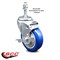 Service Caster 4 Inch Blue Polyurethane Wheel Swivel 10mm Threaded Stem Caster with Brake SCC-TS20S414-PPUB-BLUE-TLB-M1015 - alternate 2